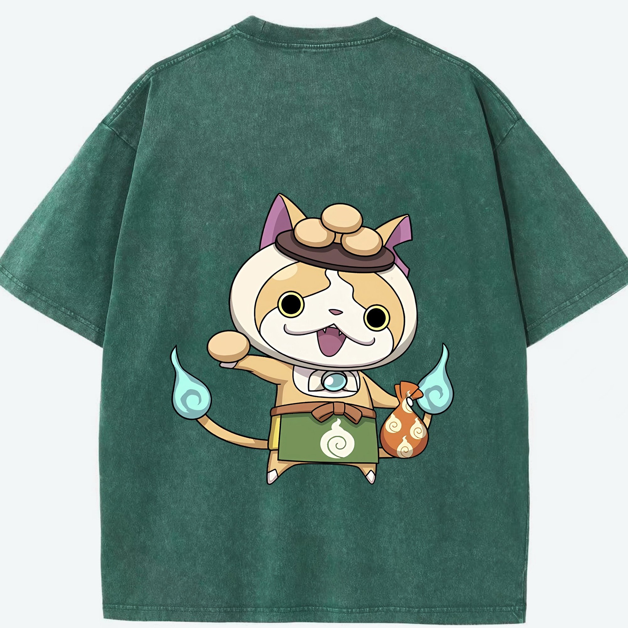 （画像用） 妖怪ウォッチ Yo-kai Watch 綿100% ヴィンテージ風 半袖Tシャツ（背面プリント）